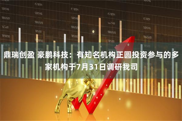 鼎瑞创盈 豪鹏科技：有知名机构正圆投资参与的多家机构于7月31日调研我司